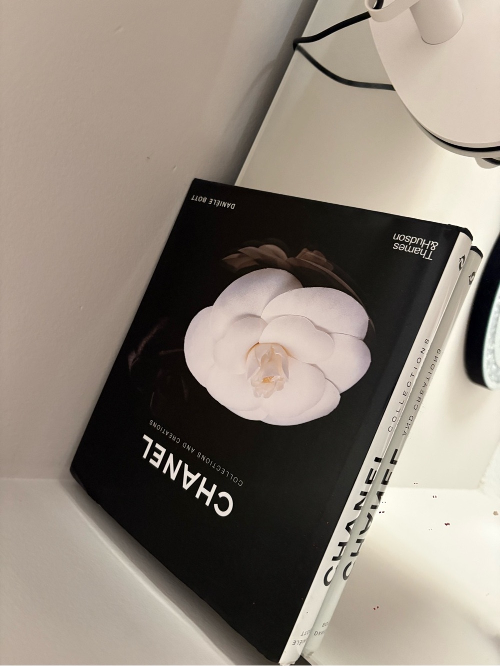 CHANEL Black Coffee Table Book with White Camellia Cover